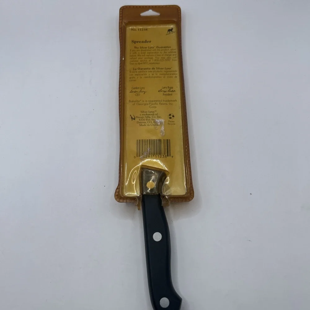 Silver Lynx Spreader Bakelite Handle NOS Vintage